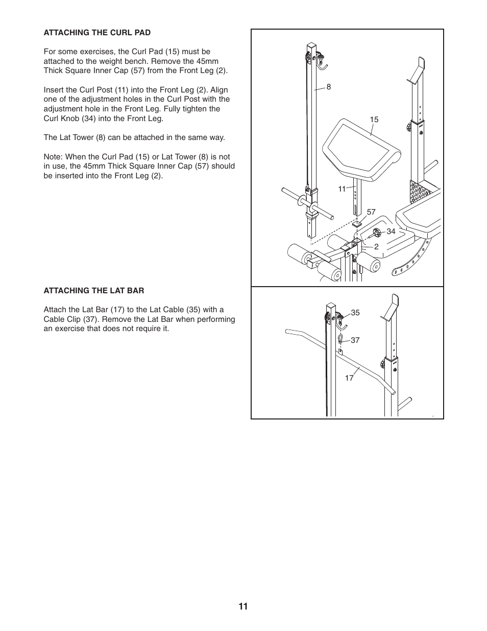 Weider 831.15711.0 User Manual | Page 11 / 20