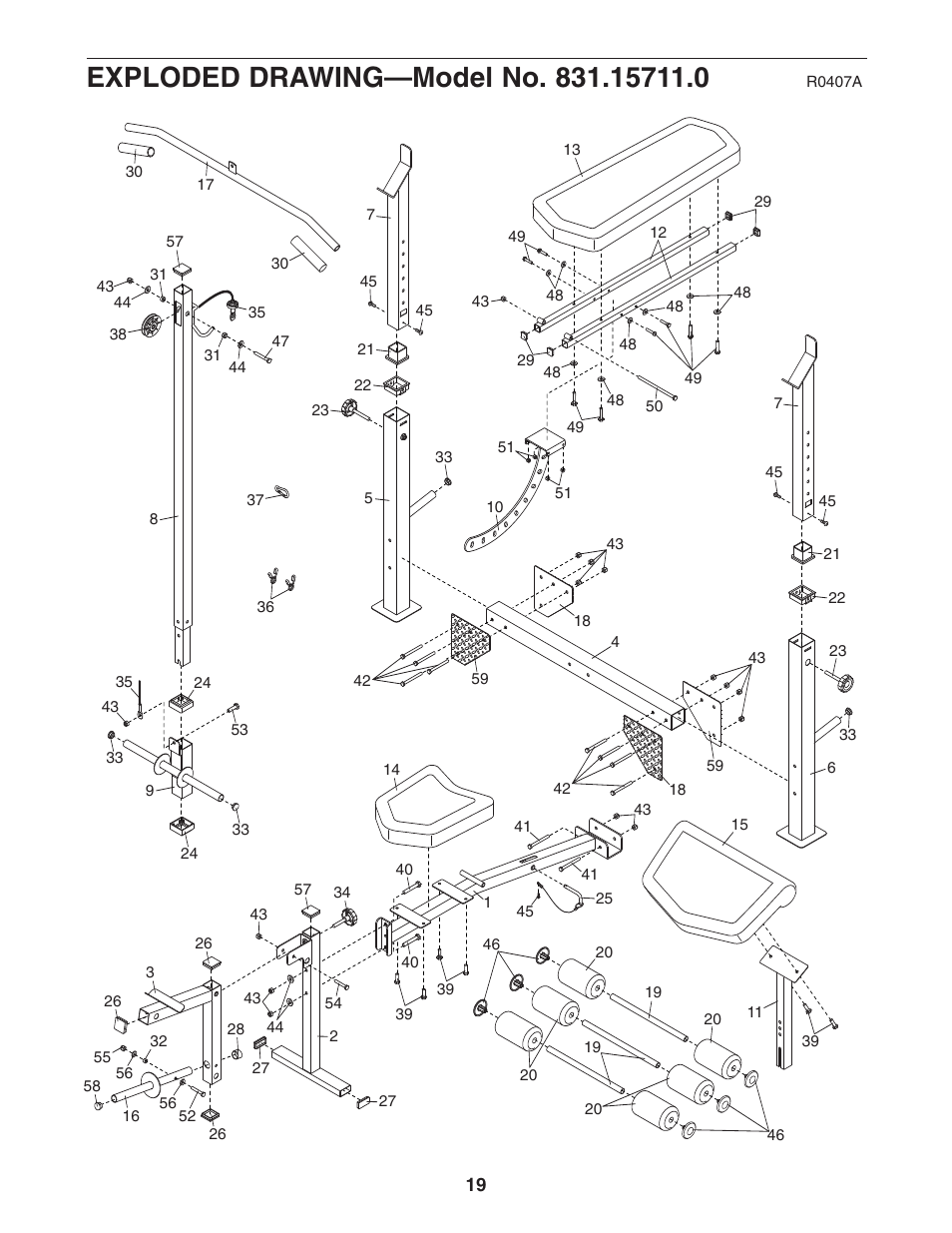 Weider 831.15711.0 User Manual | Page 19 / 20