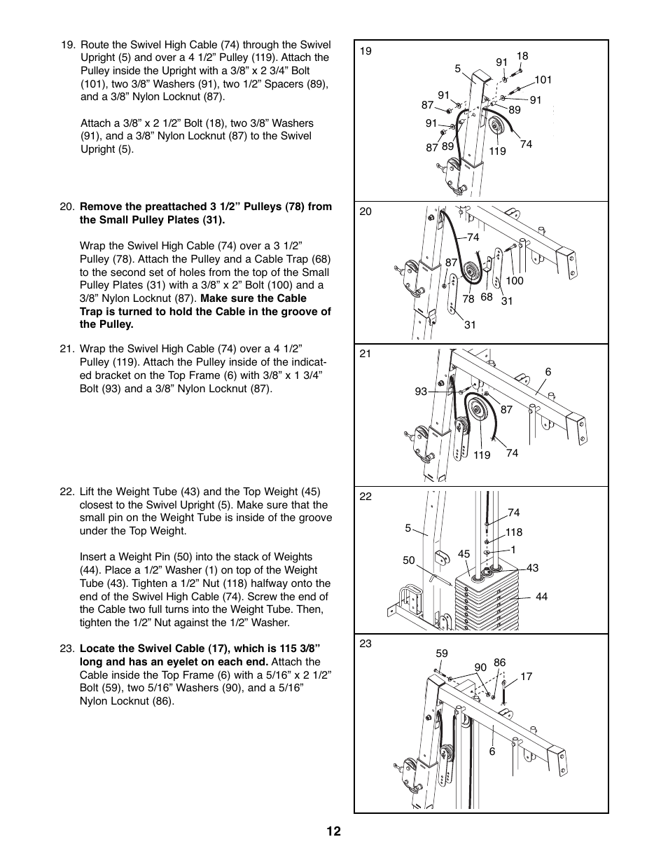 Weider WESY39522 User Manual | Page 12 / 35