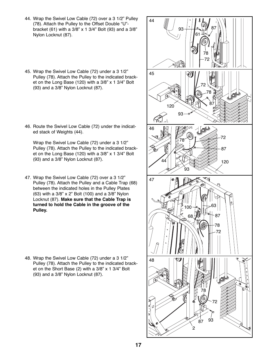 Weider WESY39522 User Manual | Page 17 / 35