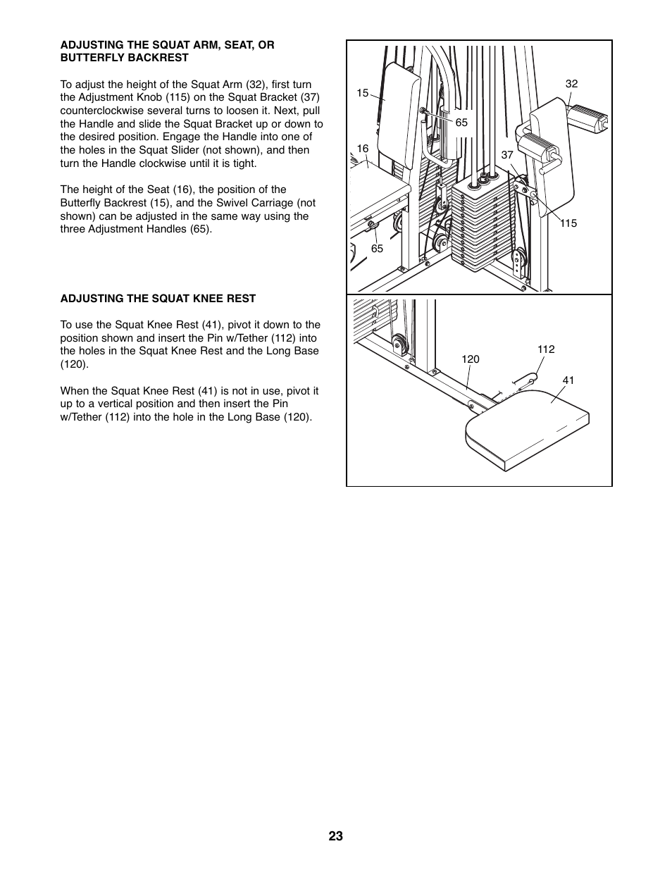Weider WESY39522 User Manual | Page 23 / 35
