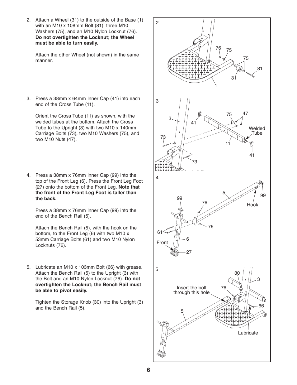 Weider 831.15395.1 User Manual | Page 6 / 24