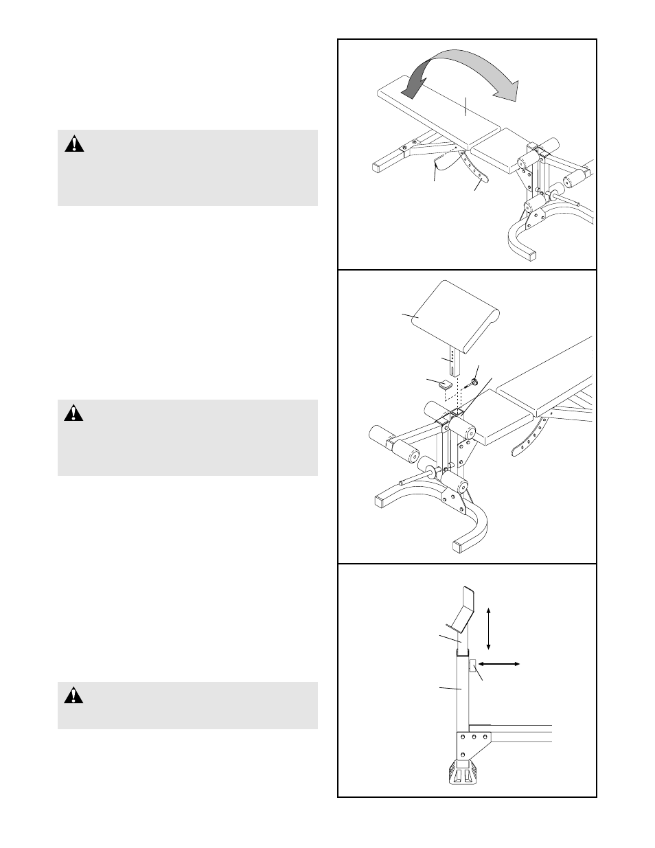 Warning | Weider WEBE12621 User Manual | Page 12 / 19