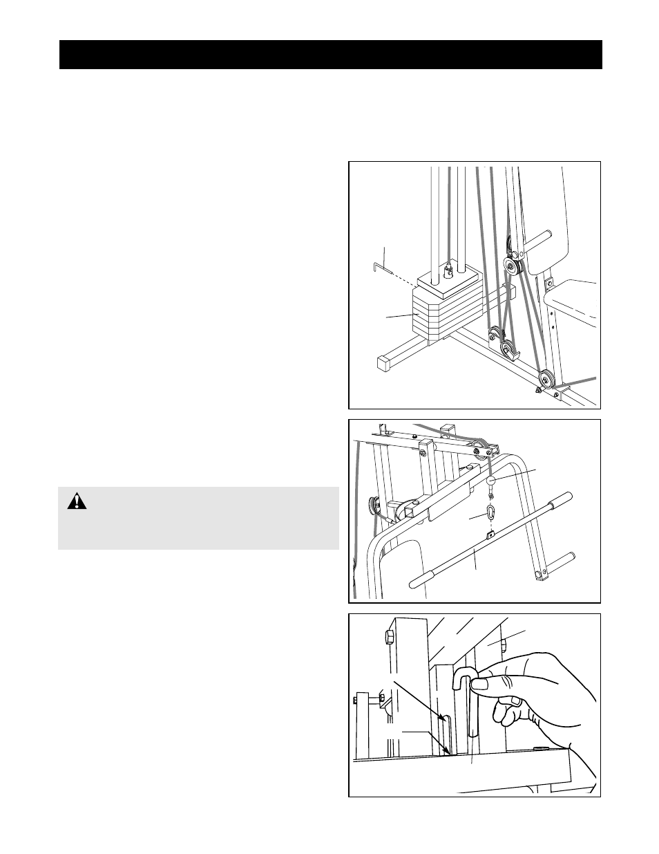 Adjustment, Caution | Weider 740 User Manual | Page 17 / 27