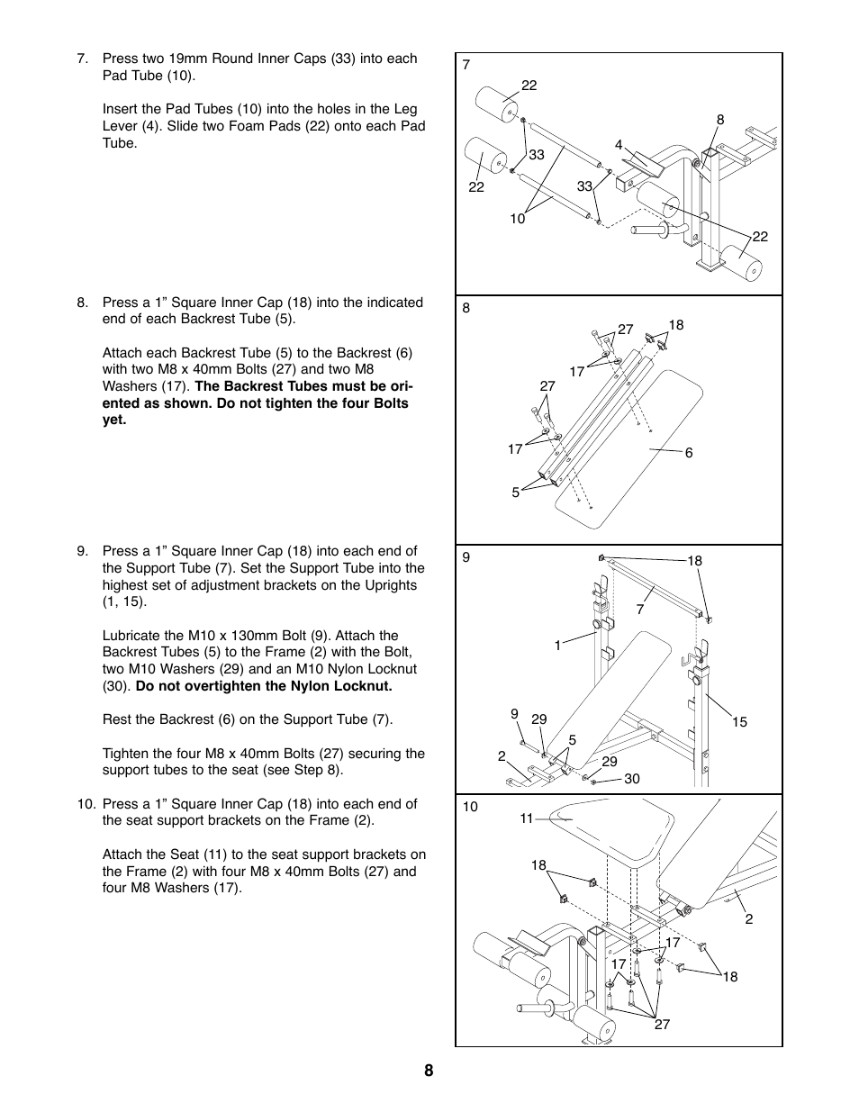Weider WEBE06691 User Manual | Page 8 / 16