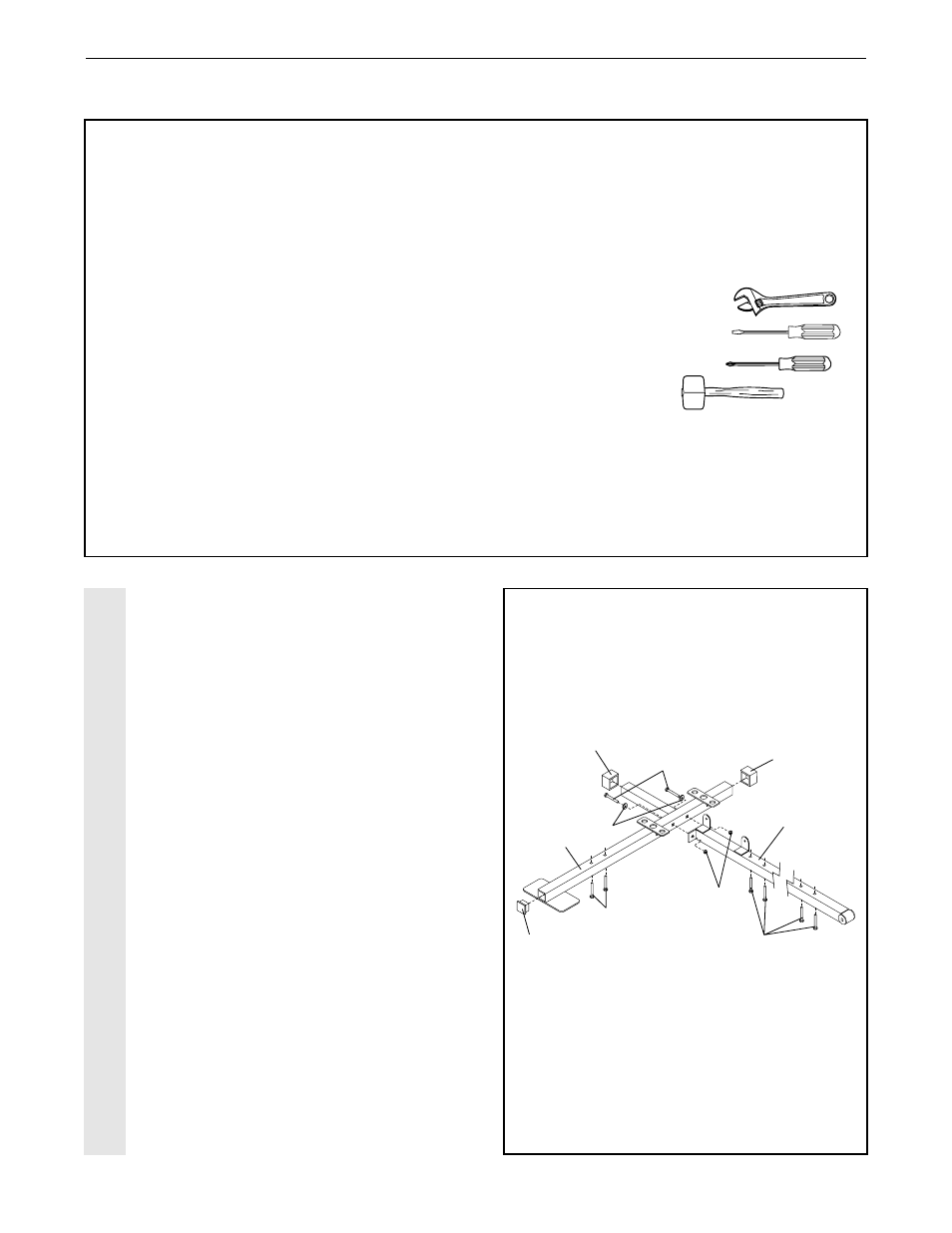 Assembly, Frame assembl y | Weider WESY86300 User Manual | Page 5 / 35