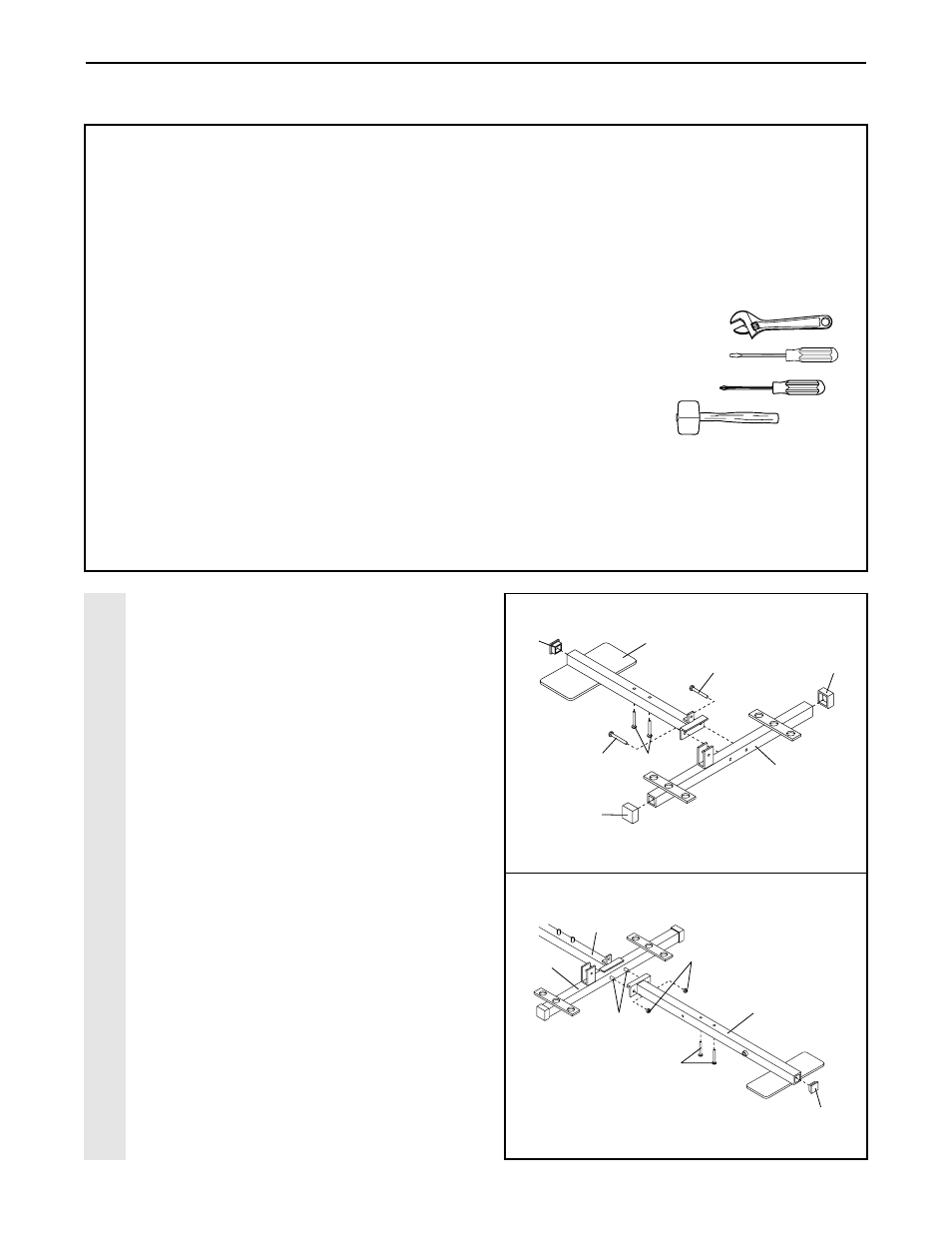Assembly, Frame assembl y | Weider WESY97300 User Manual | Page 5 / 35
