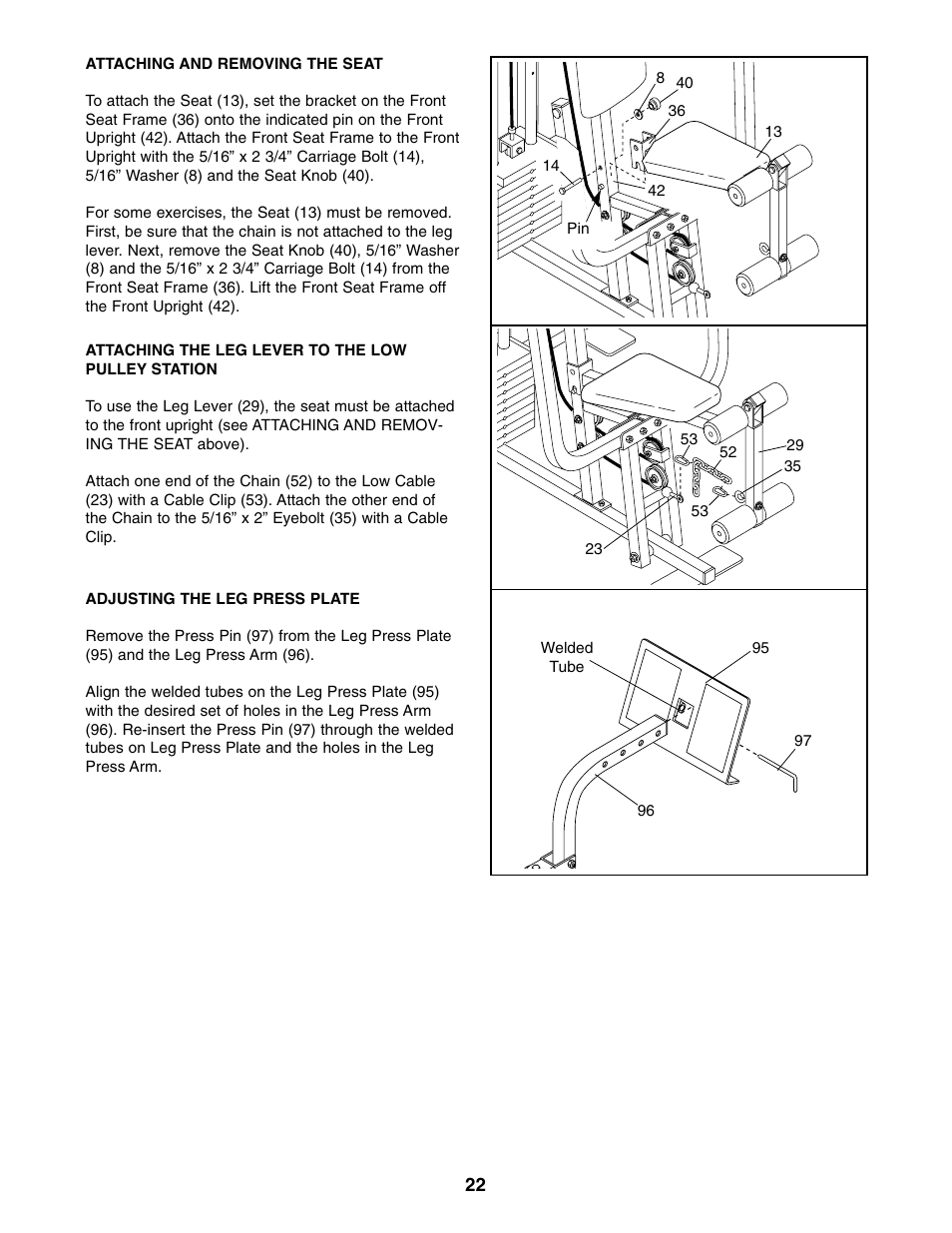 Weider WESY39310 User Manual | Page 22 / 32