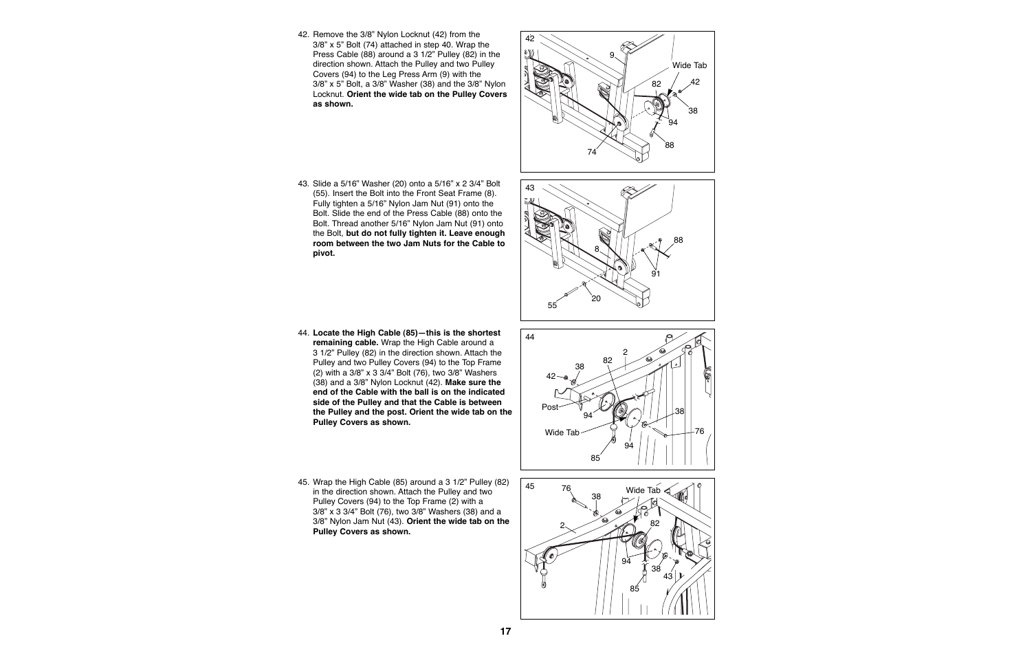 Weider WESY93190 User Manual | Page 17 / 33