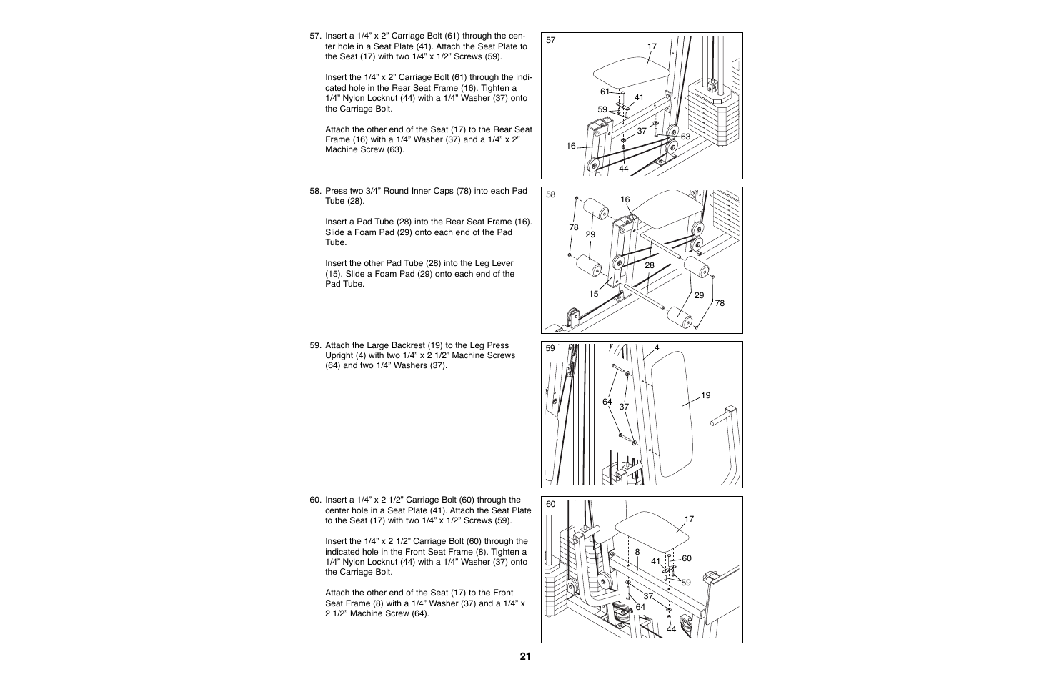 Weider WESY93190 User Manual | Page 21 / 33