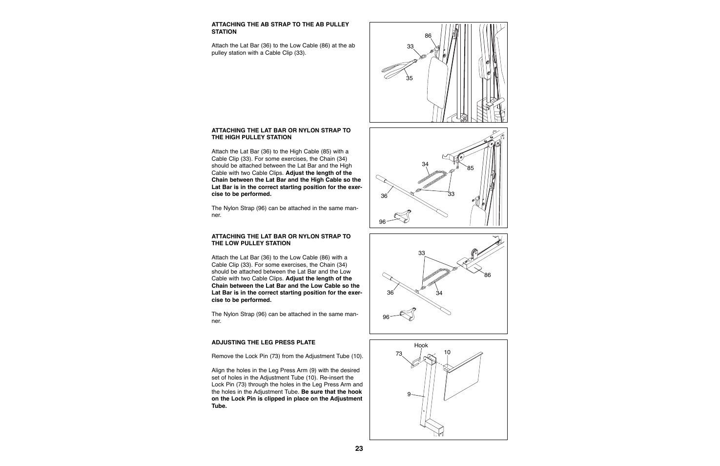Weider WESY93190 User Manual | Page 23 / 33