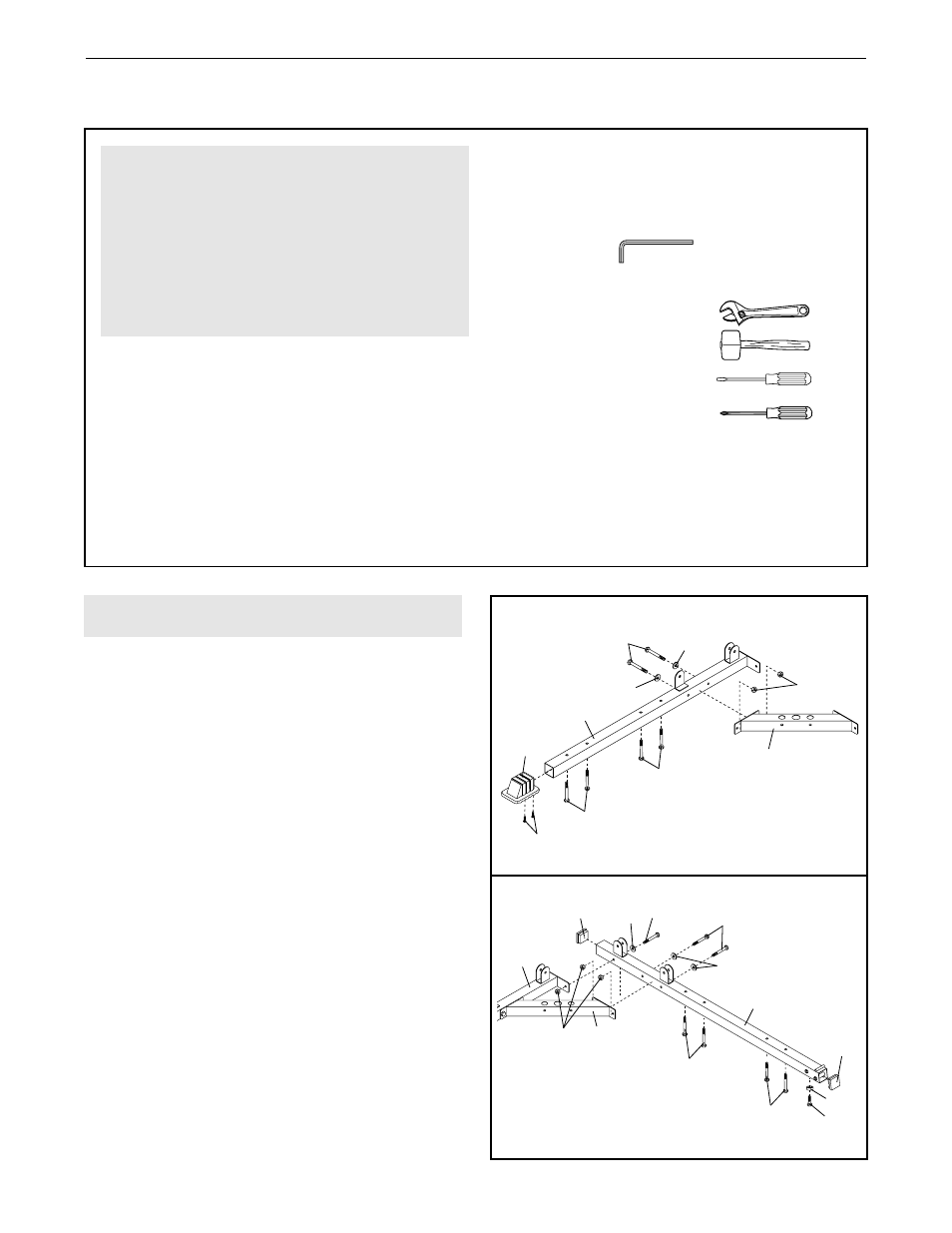 Assembly, Frame assembly | Weider WESY29520 User Manual | Page 5 / 34