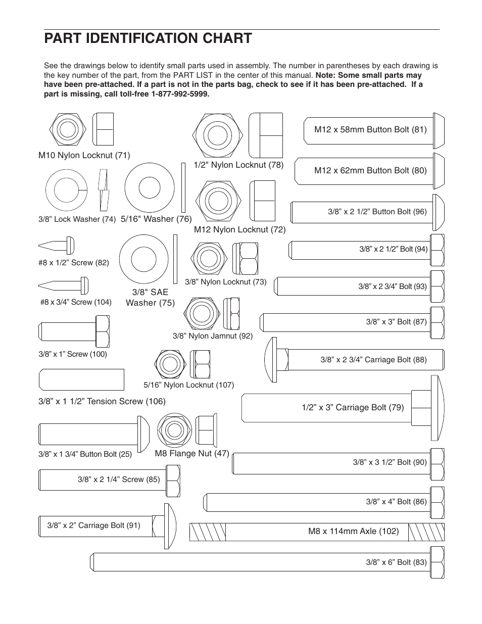 Part identification chart | Weider 831.153991 User Manual | Page 24 / 27