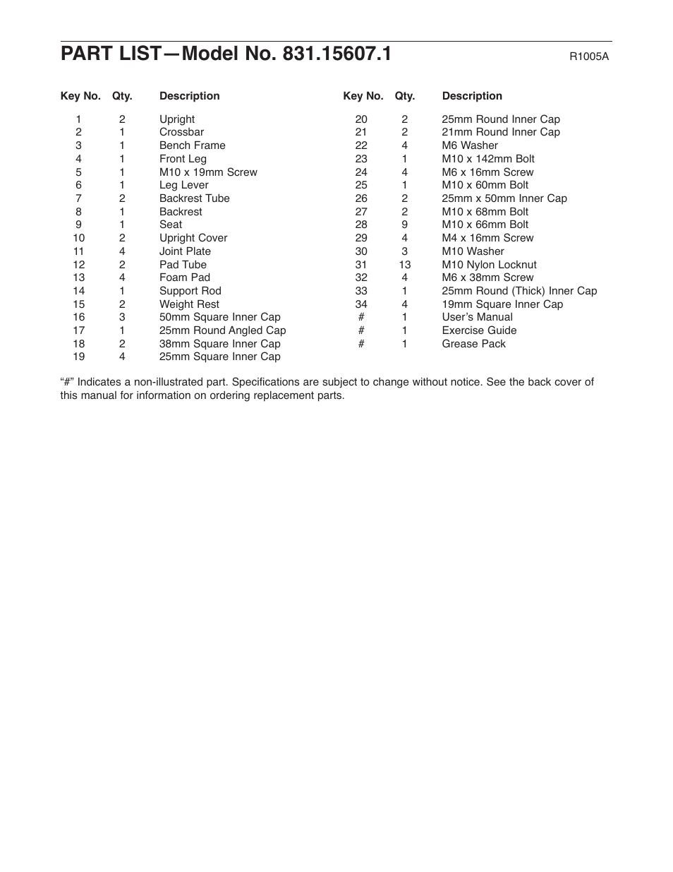Weider 831.15607.1 User Manual | Page 13 / 16