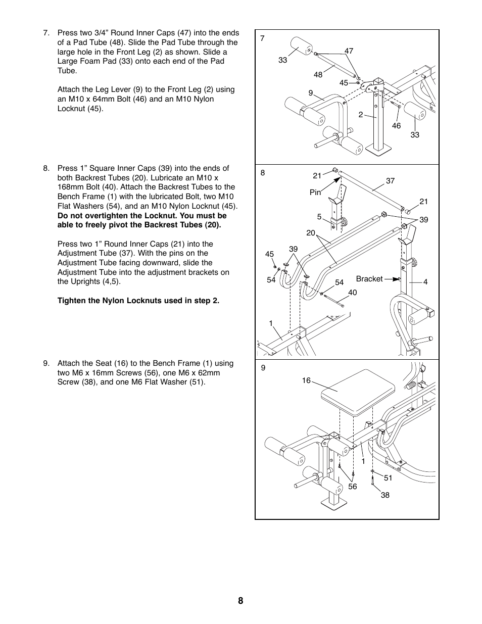 Weider WEBE08900 User Manual | Page 8 / 20