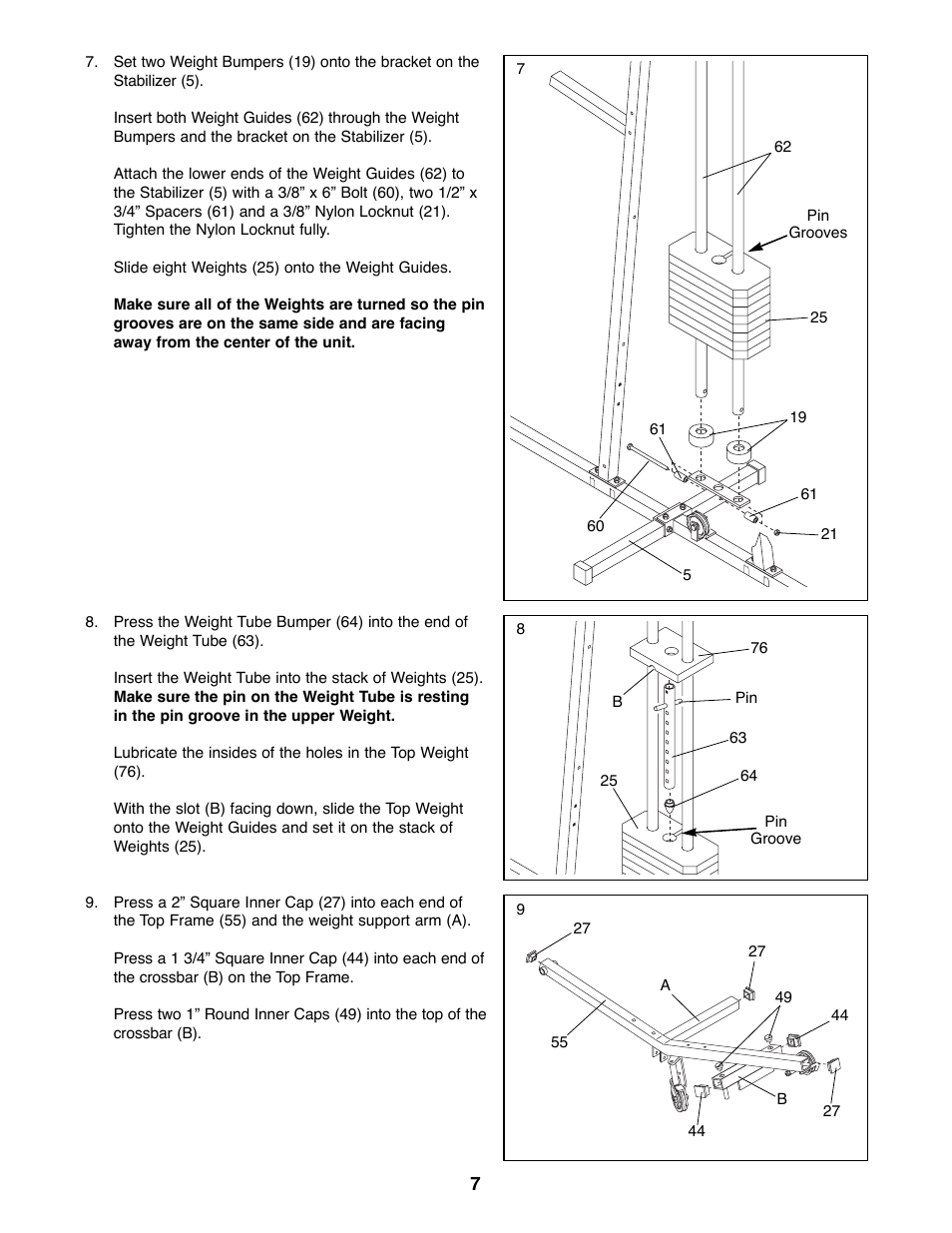 Weider WESY91080 User Manual | Page 7 / 29