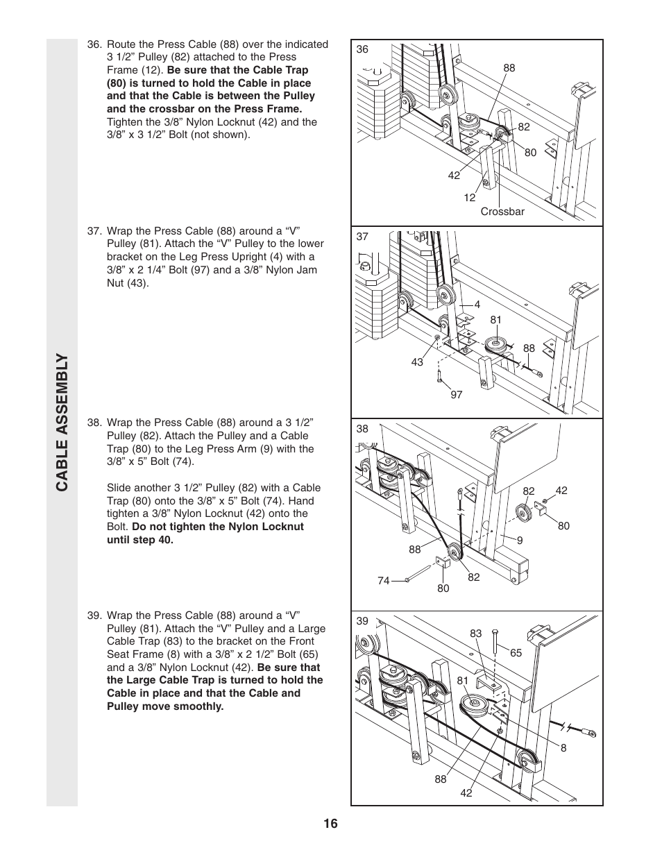 Weider WESY86303 User Manual | Page 16 / 36