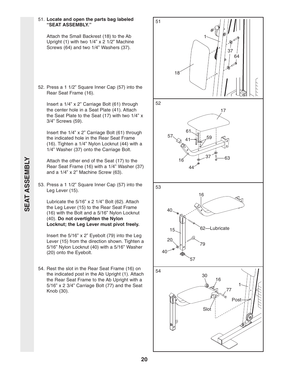 Weider WESY86303 User Manual | Page 20 / 36