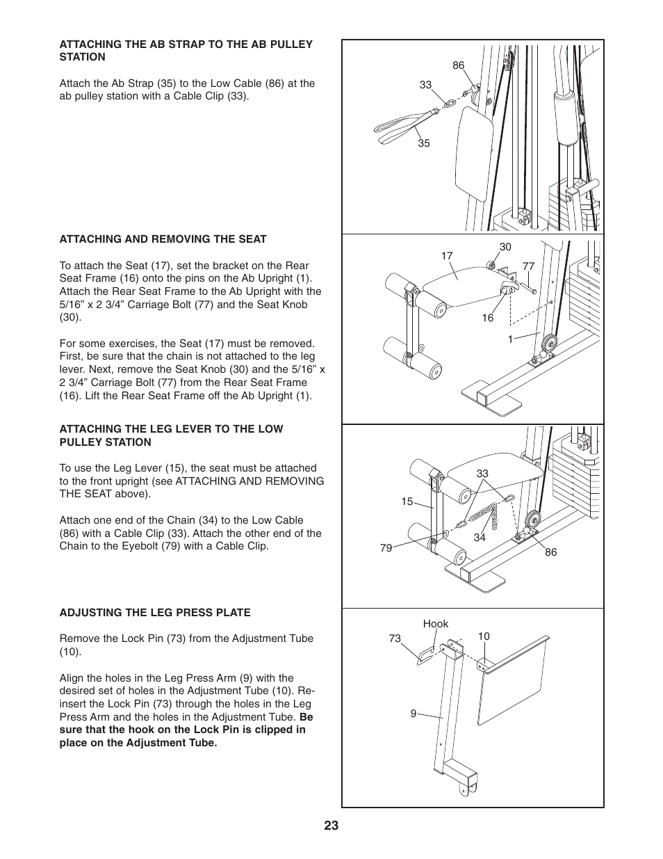 Weider WESY86303 User Manual | Page 23 / 36