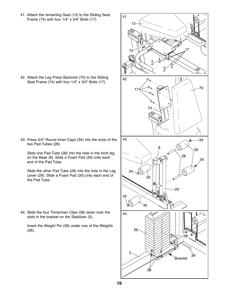 Weider 16.8ST User Manual | Page 19 / 33