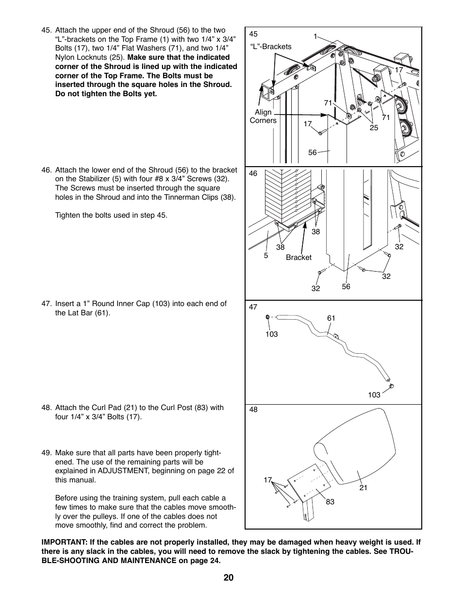 Weider 16.8ST User Manual | Page 20 / 33