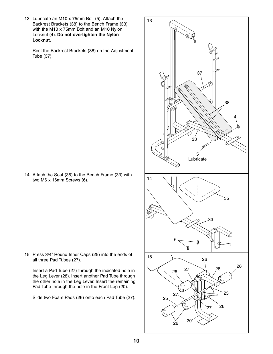 Weider 831.150380 User Manual | Page 10 / 20