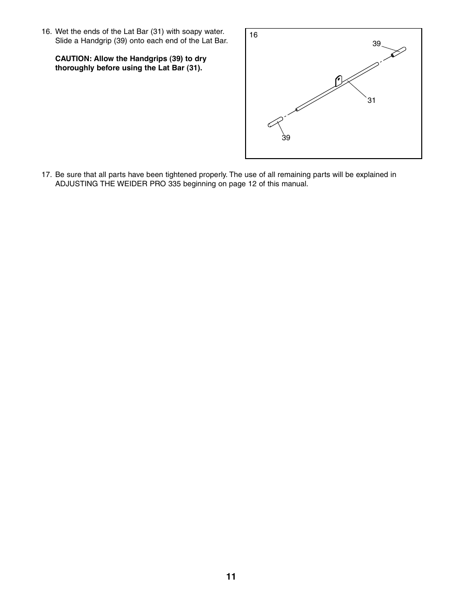 Weider 831.150380 User Manual | Page 11 / 20