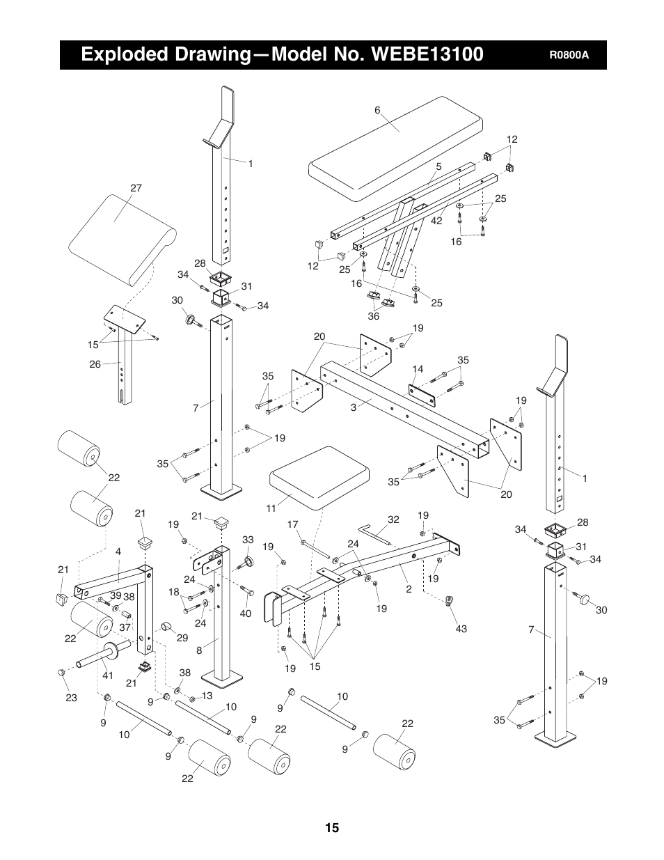 Weider WEBE13100 User Manual | Page 15 / 16