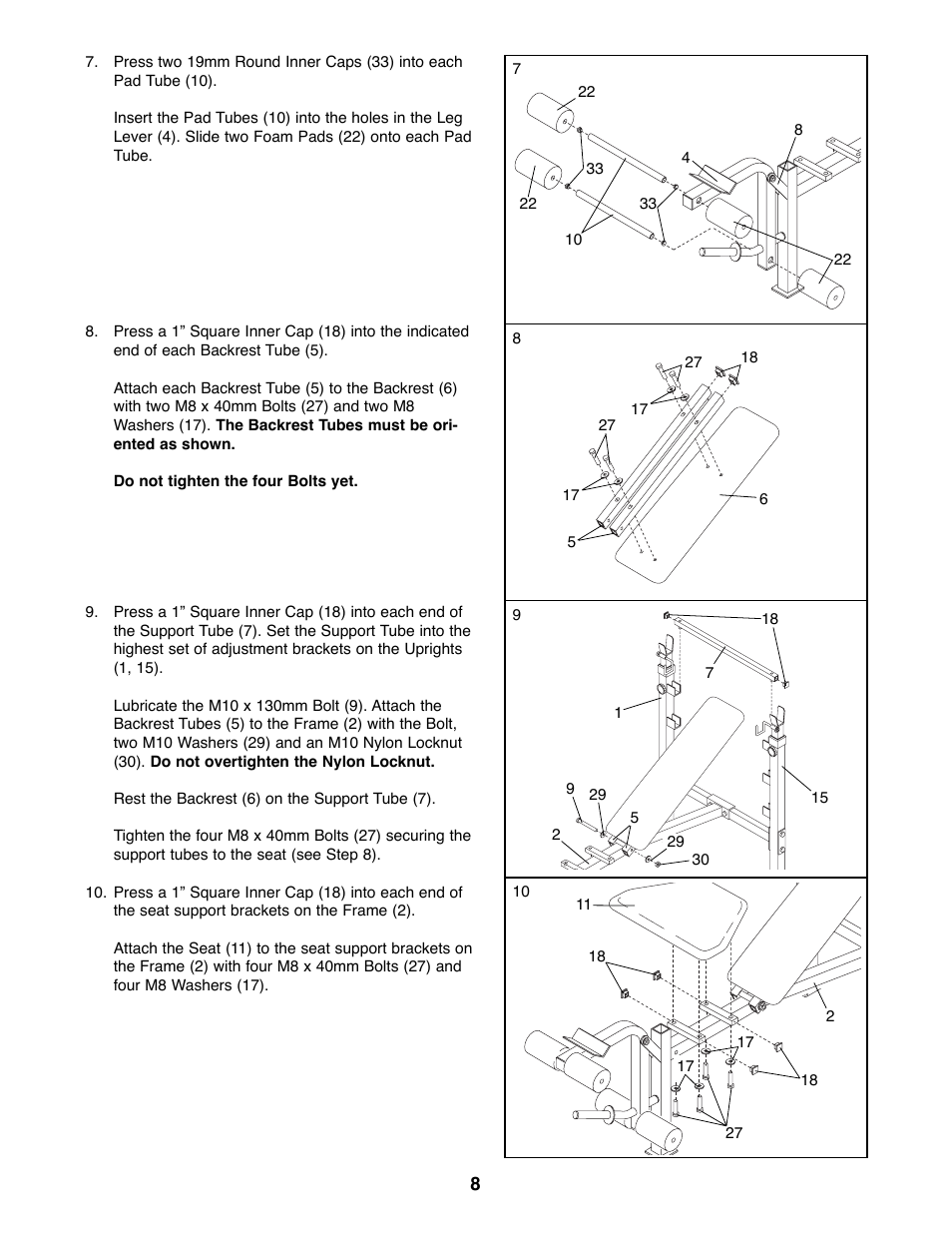 Weider WEBE06690 User Manual | Page 8 / 16
