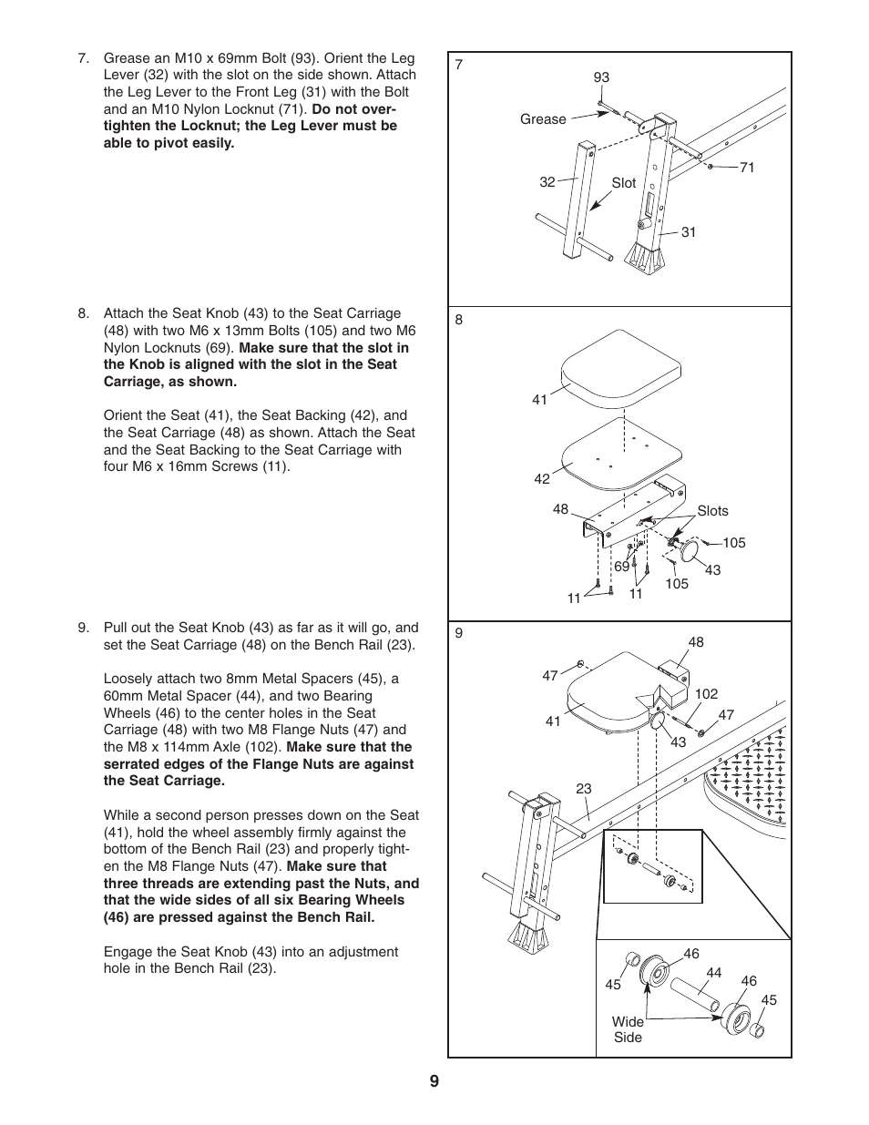 Weider WESY68632 User Manual | Page 9 / 27