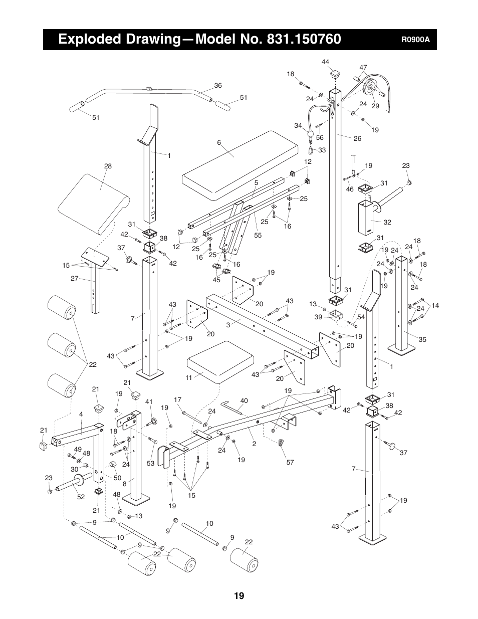Weider PRO 900 User Manual | Page 19 / 20