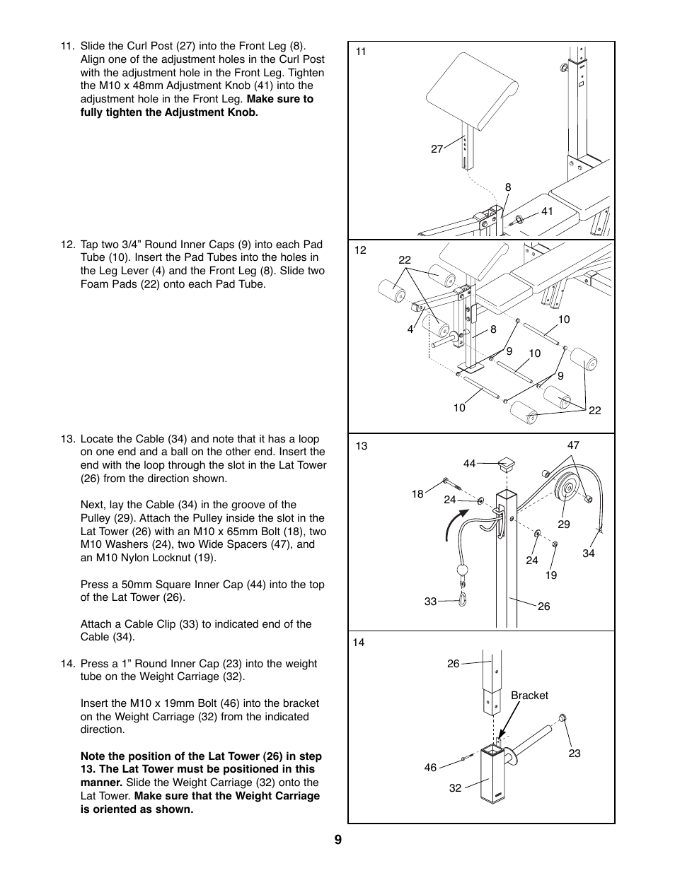 Weider PRO 900 User Manual | Page 9 / 20