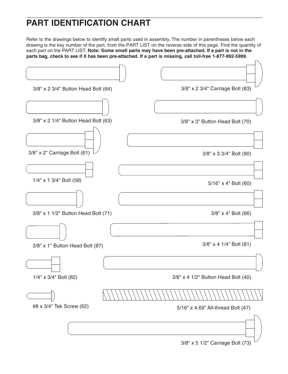 Part identification chart | Weider 831.15395.0 User Manual | Page 20 / 24