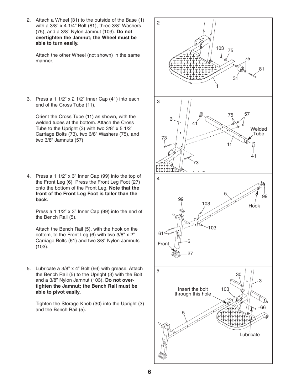 Weider 831.15395.0 User Manual | Page 6 / 24