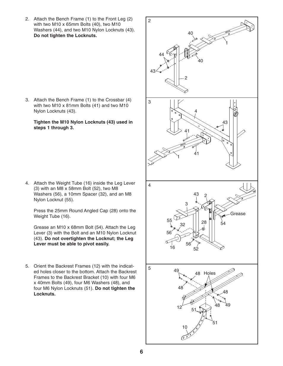 Weider Pro 260 831.15609.0 User Manual | Page 6 / 18