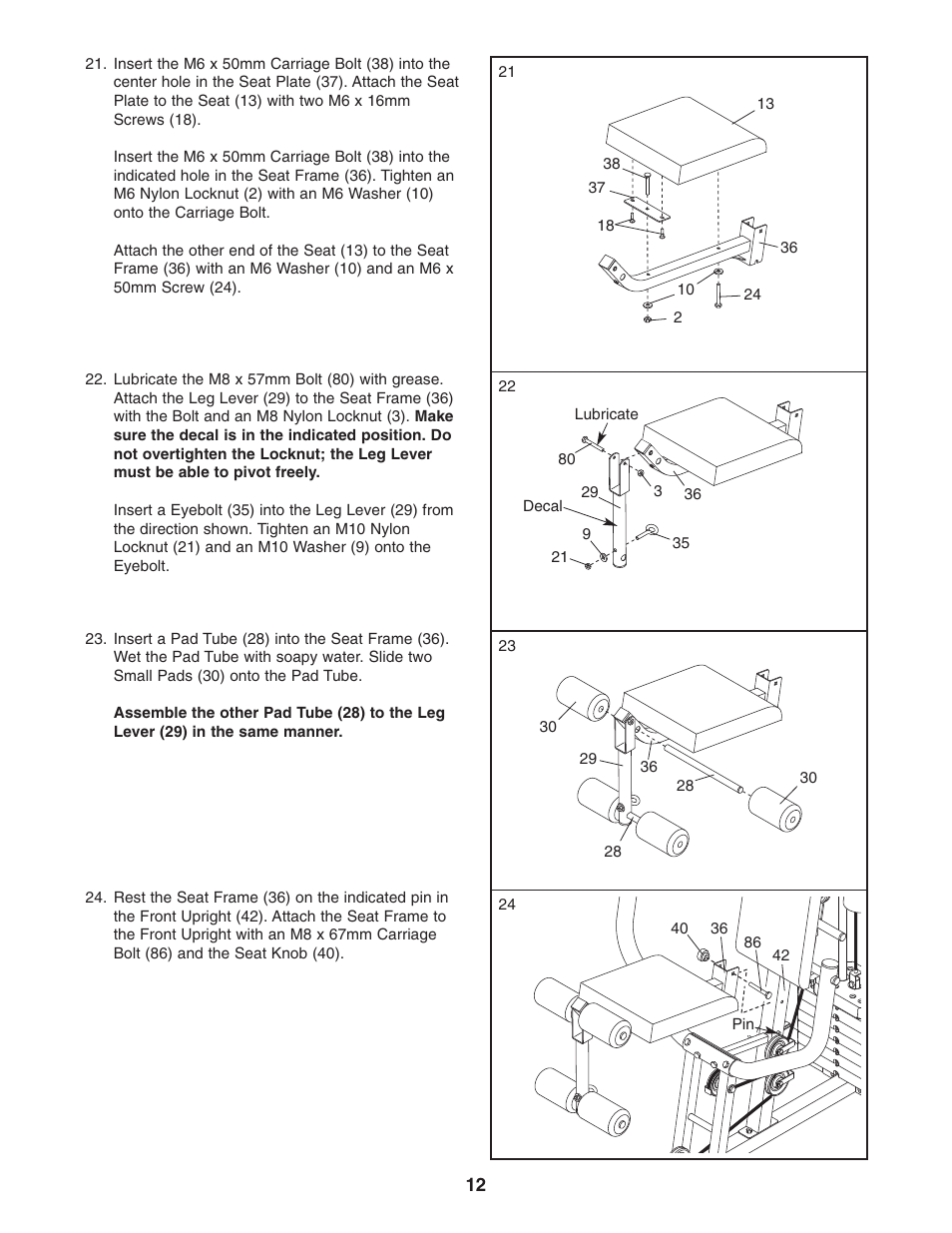 Weider 831.159301 User Manual | Page 12 / 24