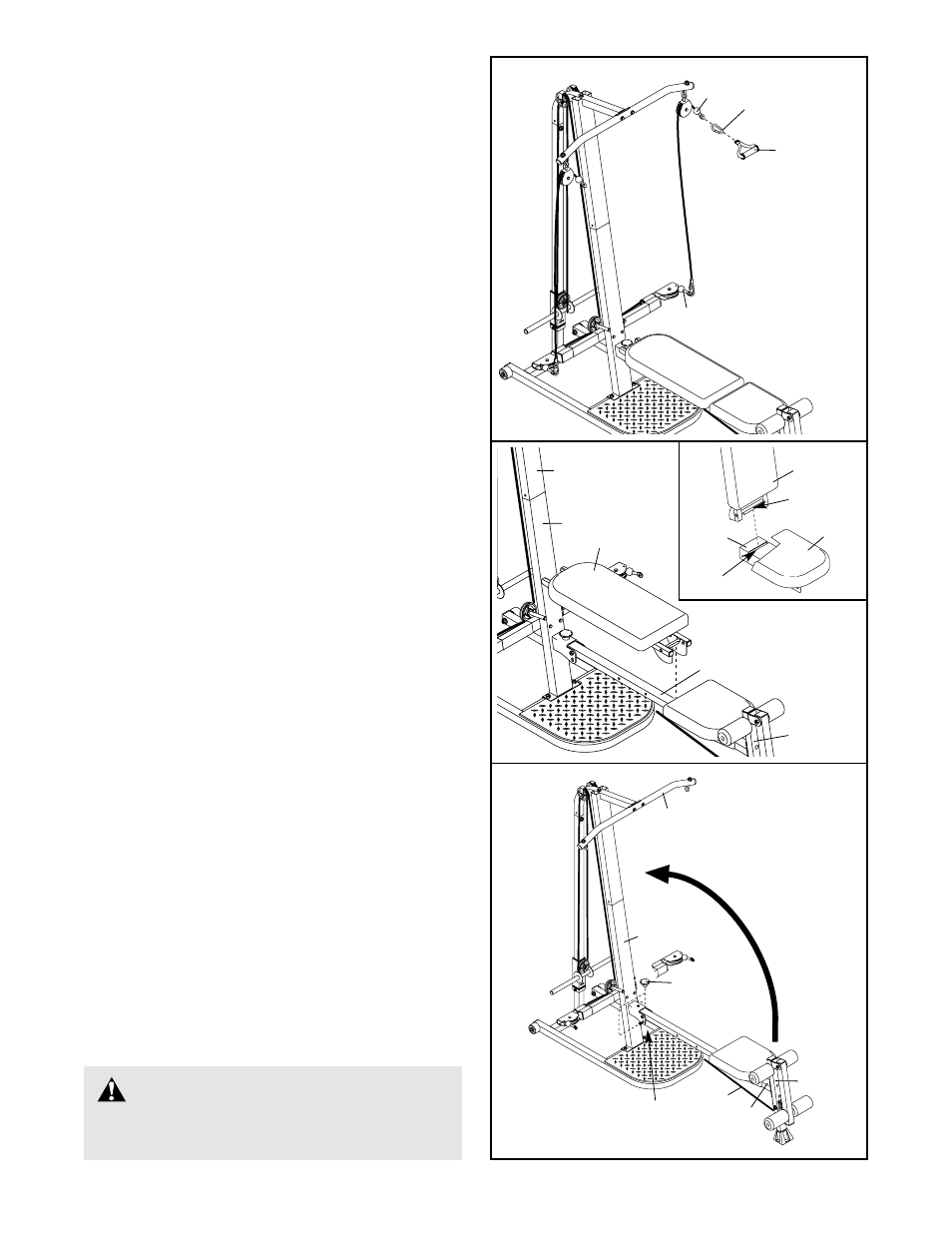 Warning | Weider WESY09321 User Manual | Page 15 / 24