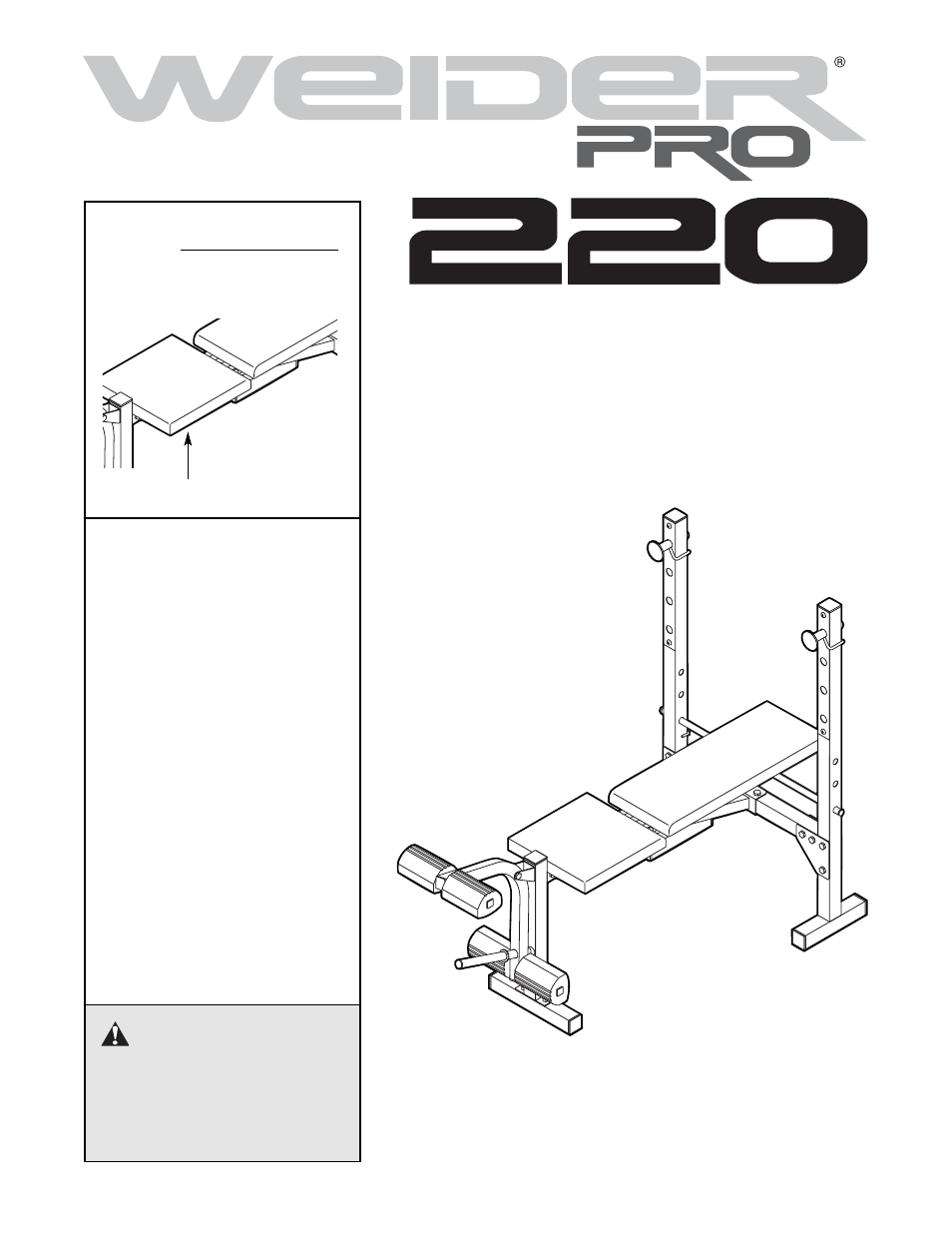 Weider 831.150291 User Manual | 16 pages