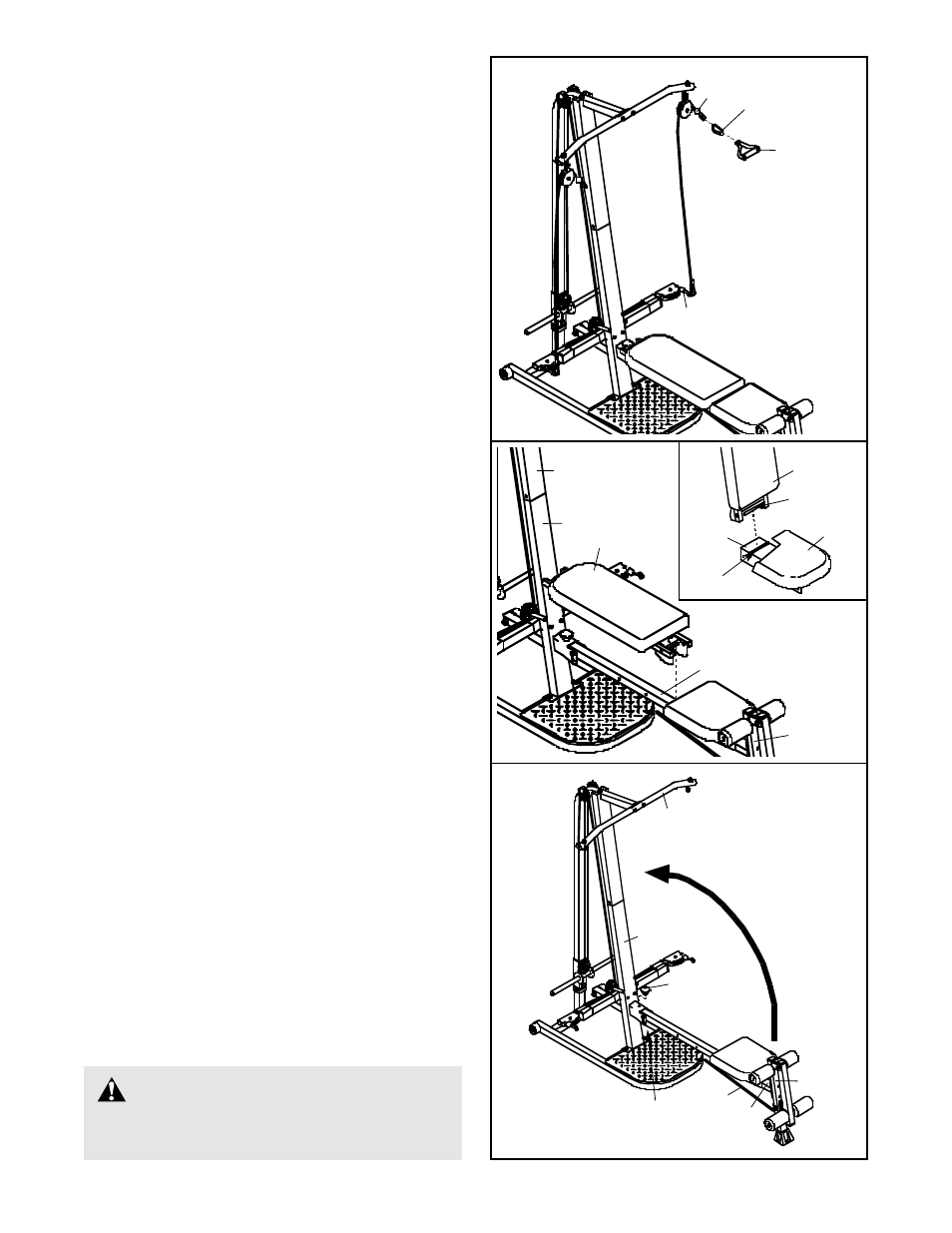 Warning | Weider WESY09320 User Manual | Page 15 / 24