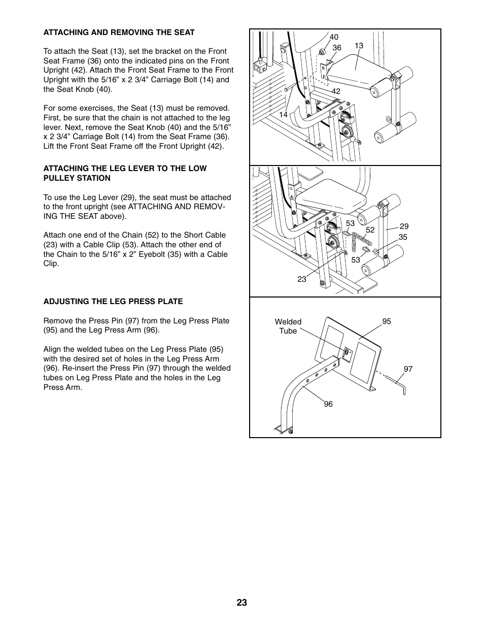 Weider WESY49310 User Manual | Page 23 / 33