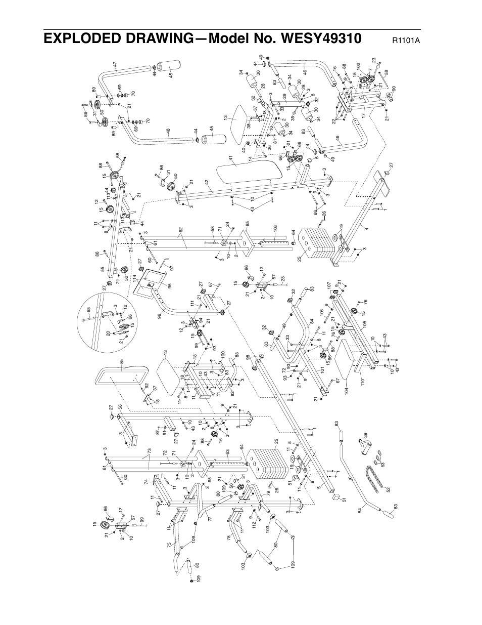 R1101a | Weider WESY49310 User Manual | Page 32 / 33