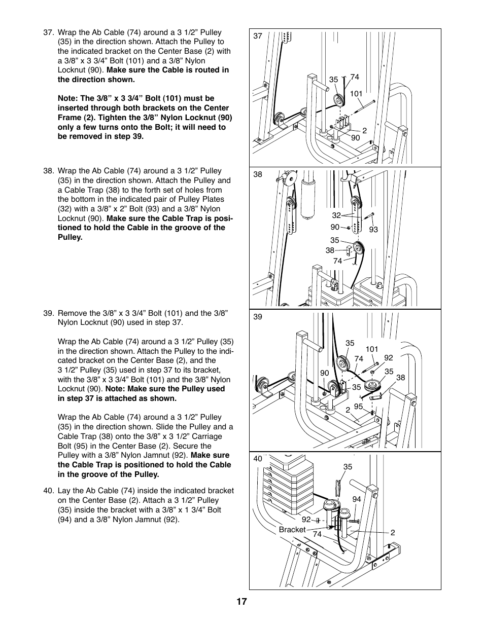 Weider 831.159830 User Manual | Page 17 / 39