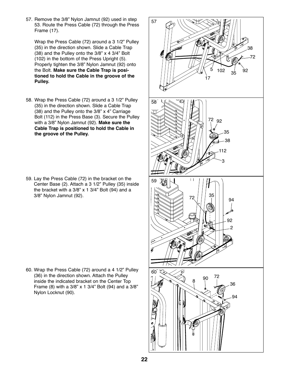 Weider 831.159830 User Manual | Page 22 / 39
