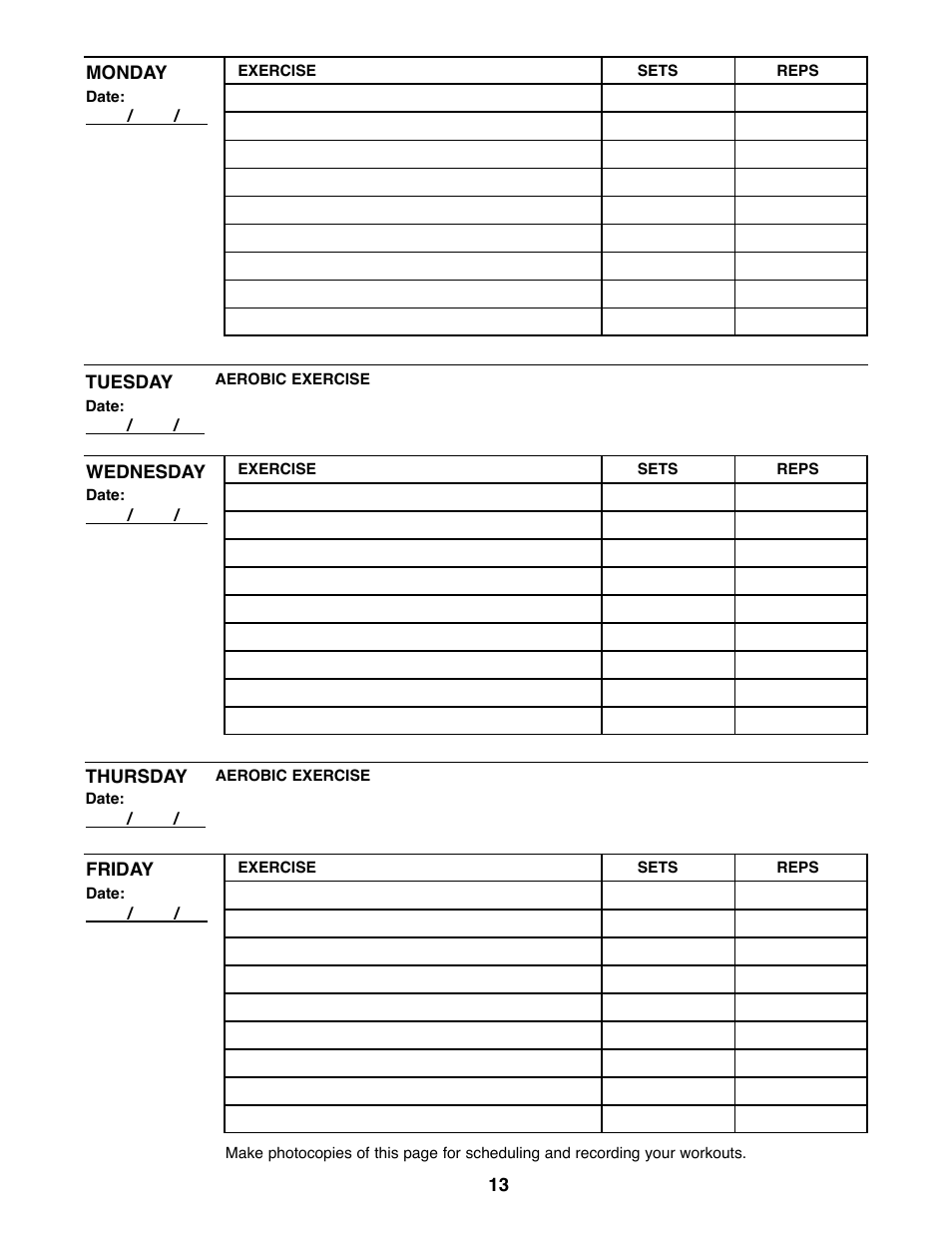 Weider 220 User Manual | Page 13 / 16