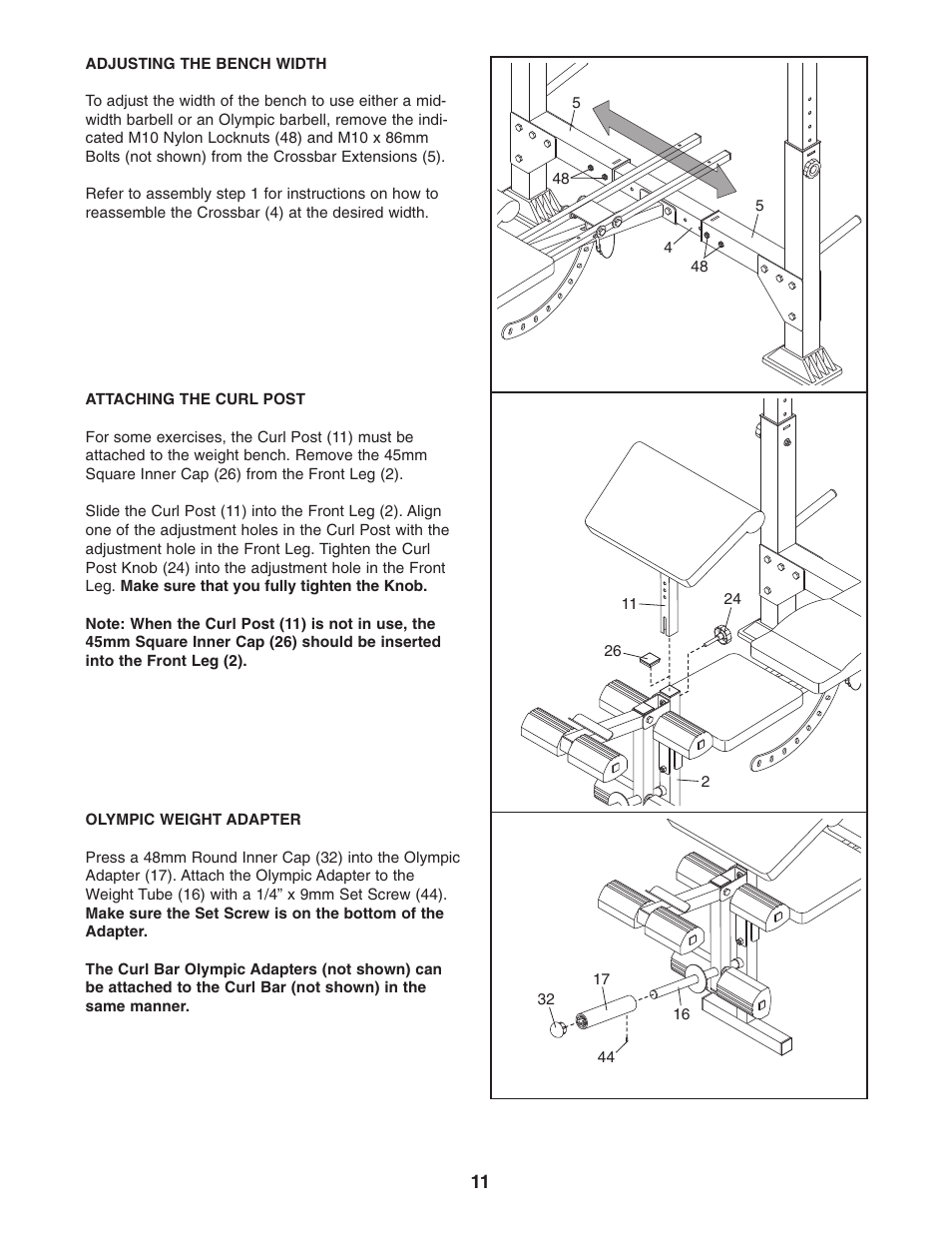 Weider Pro 240 831.150312 User Manual | Page 11 / 16