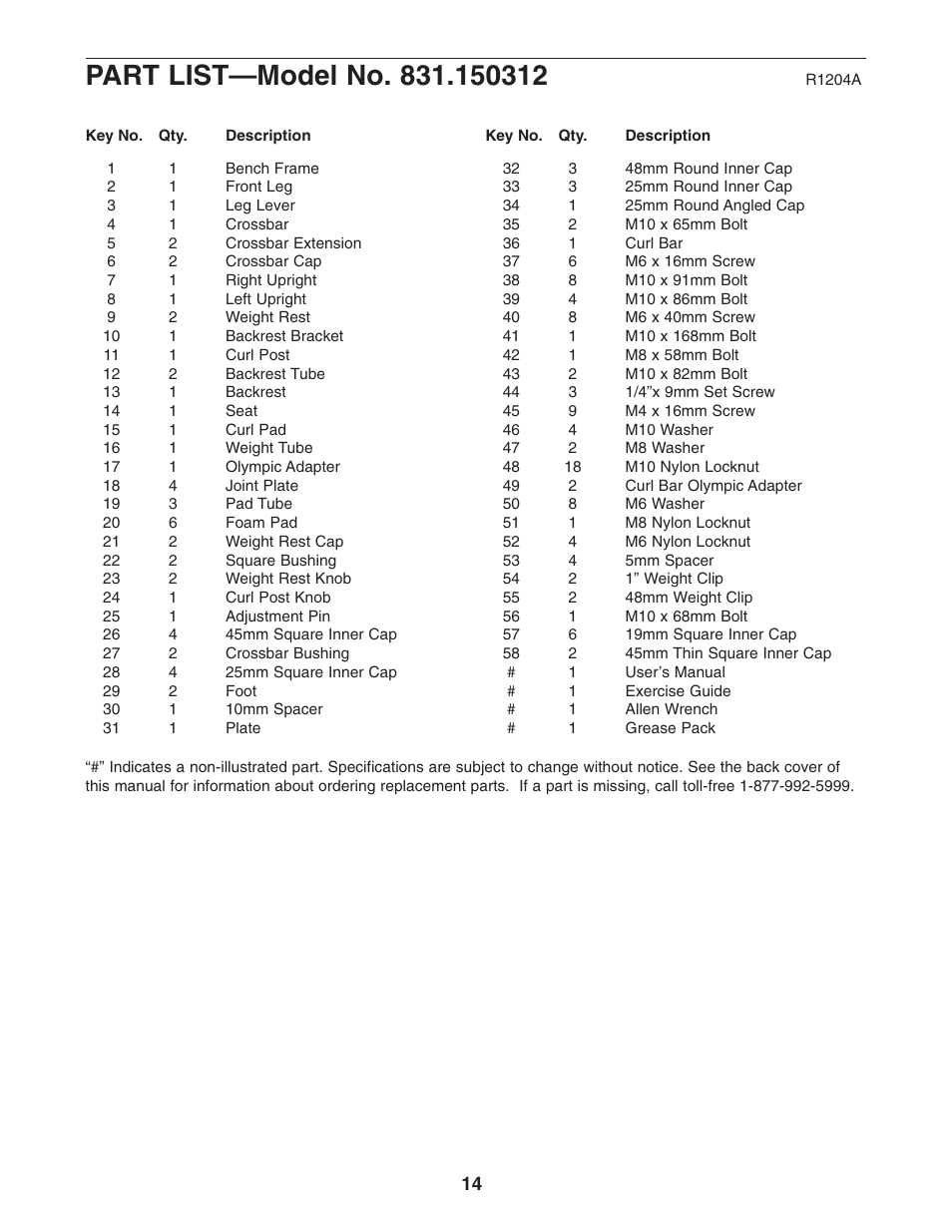 Weider Pro 240 831.150312 User Manual | Page 14 / 16