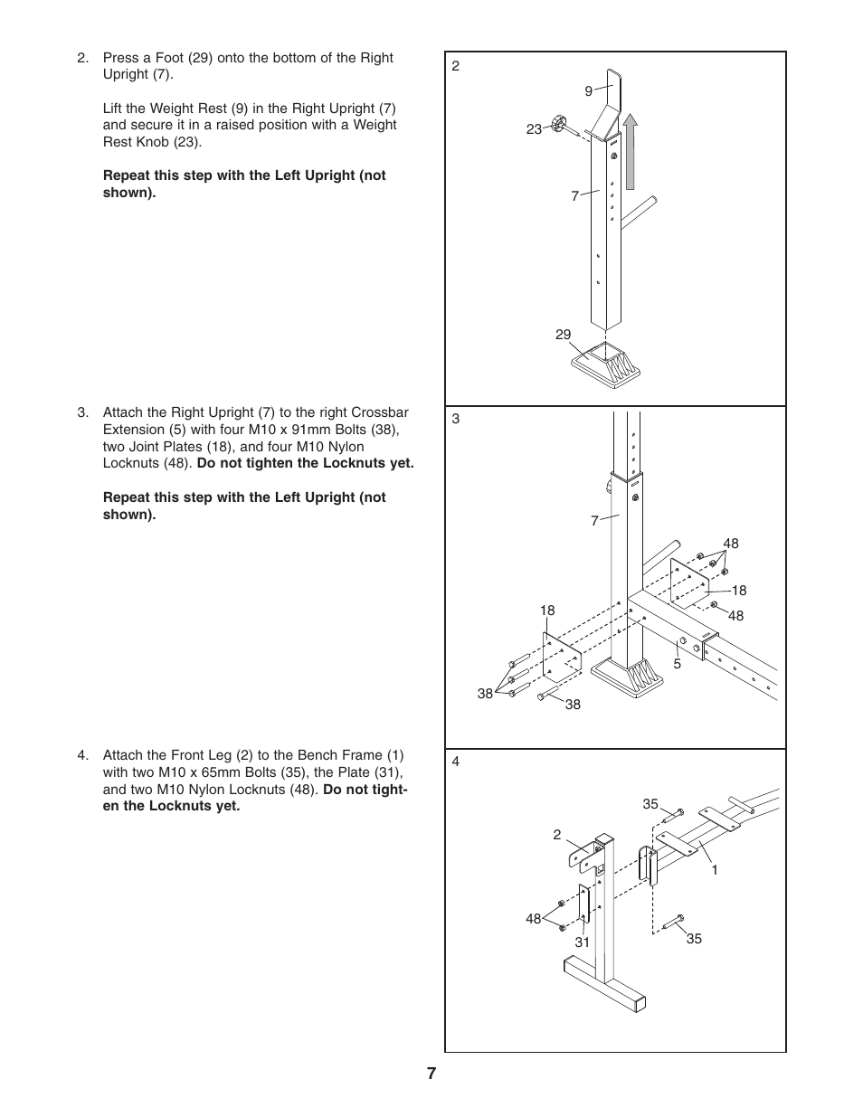 Weider Pro 240 831.150312 User Manual | Page 7 / 16