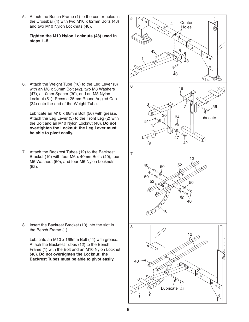 Weider Pro 240 831.150312 User Manual | Page 8 / 16