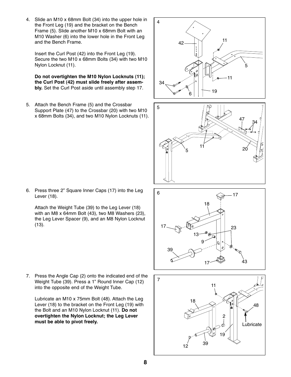 Weider WEBE64410 User Manual | Page 8 / 18