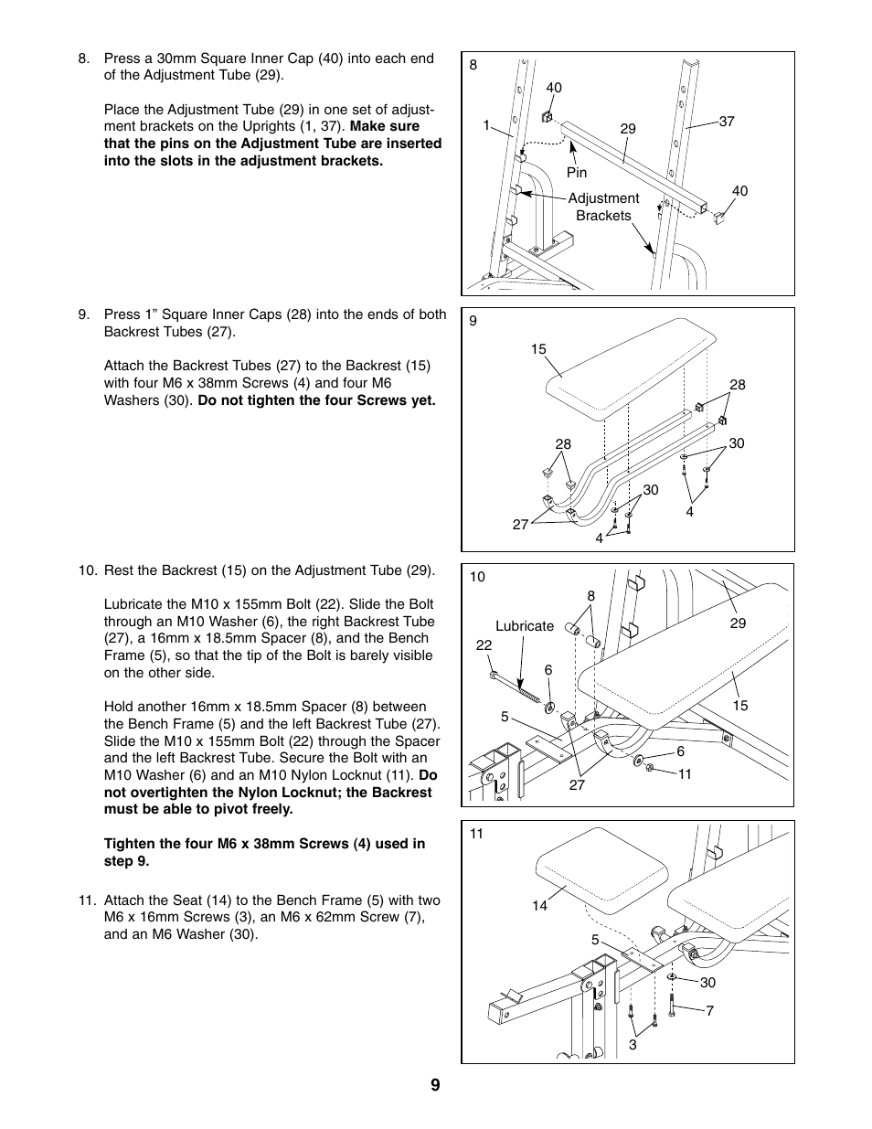 Weider WEBE64410 User Manual | Page 9 / 18